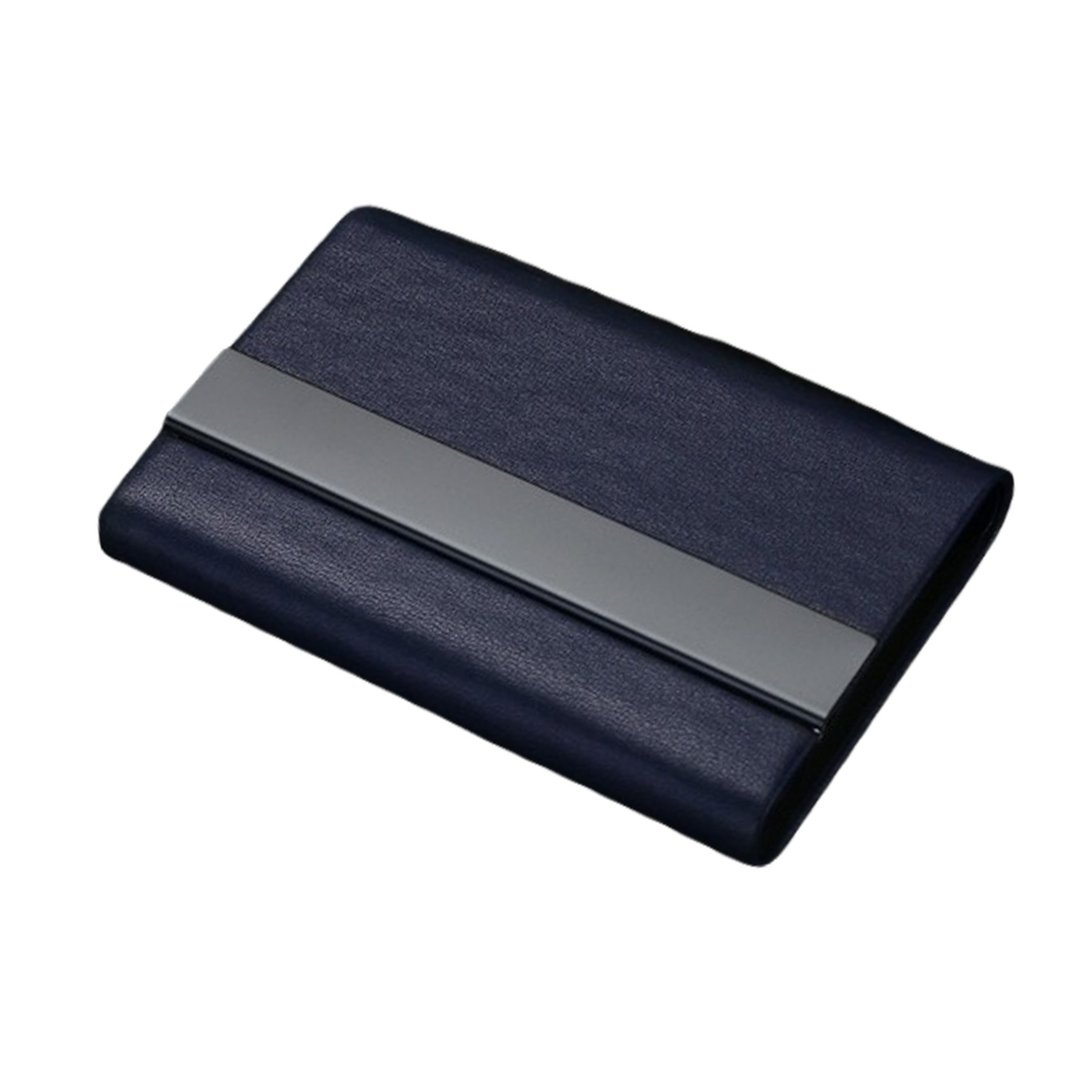 Premium Microfiber Leather Metal Business Card Case