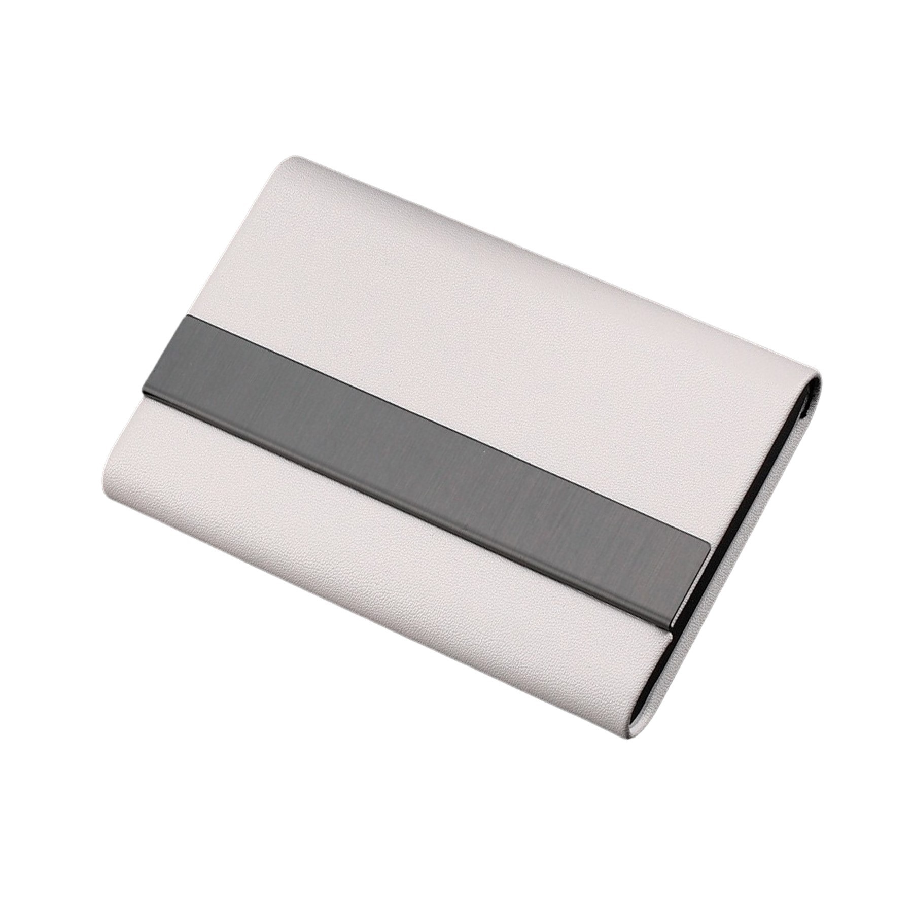 Premium Microfiber Leather Metal Business Card Case
