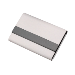 Premium Microfiber Leather Metal Business Card Case