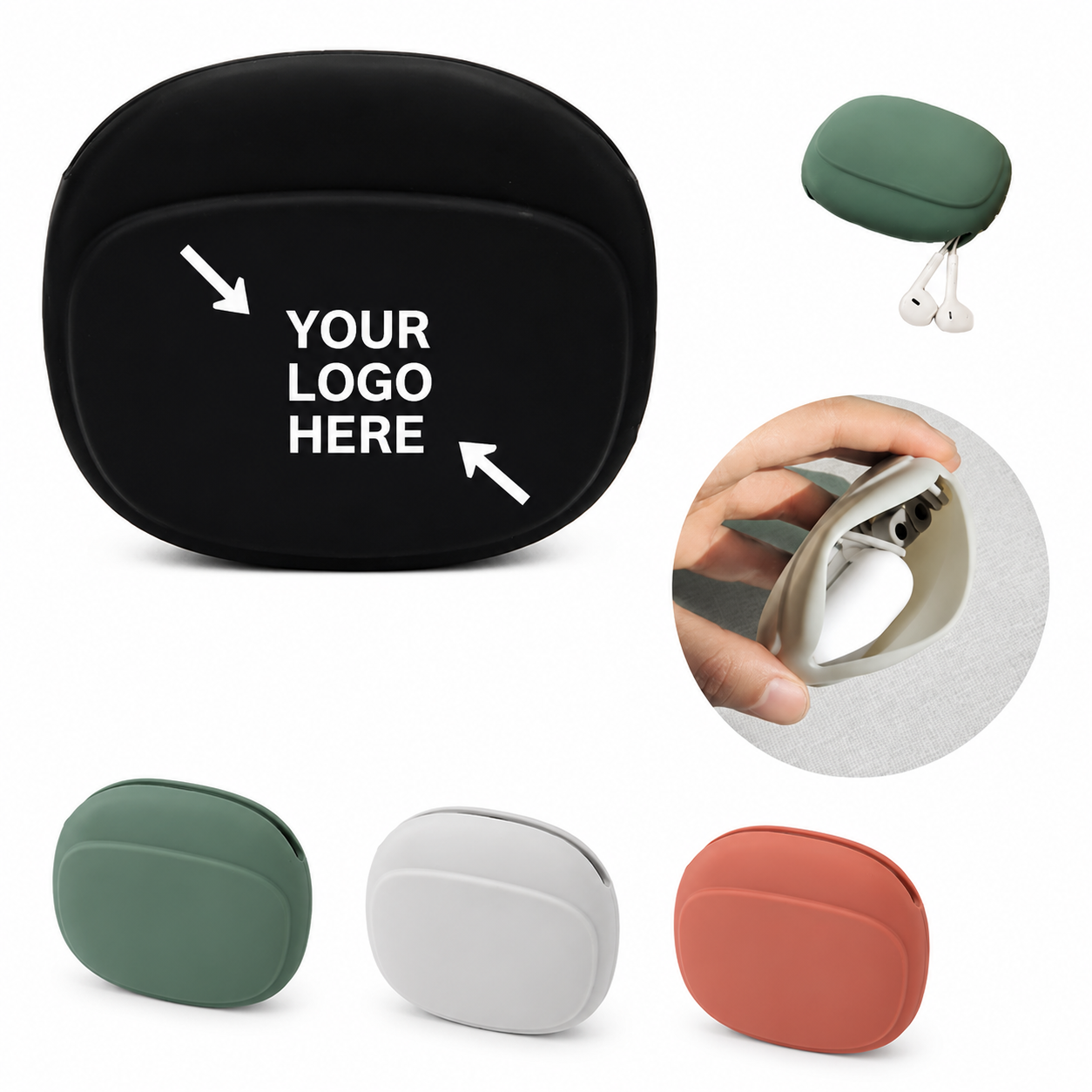 Premium Silicone Earphone Storage Bag
