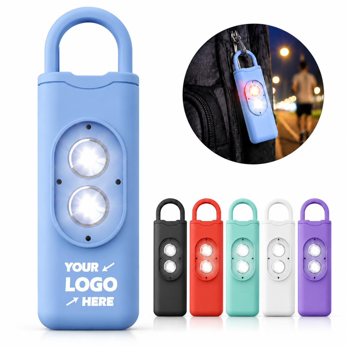 Rechargeable Dual Strobe Light Emergency Safety Alarm