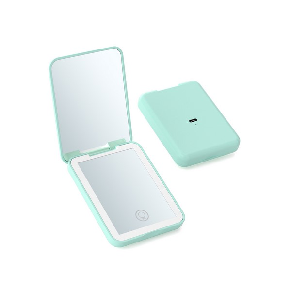 Rechargeable LED Dual-Sided Compact Makeup Mirror