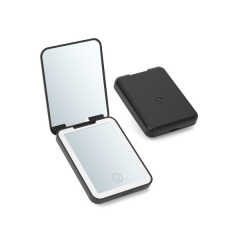 Rechargeable LED Dual-Sided Compact Makeup Mirror