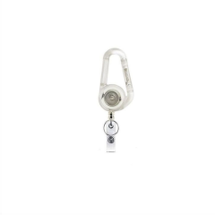 Retractable Key Ring Carabiner with ID Badge Reel