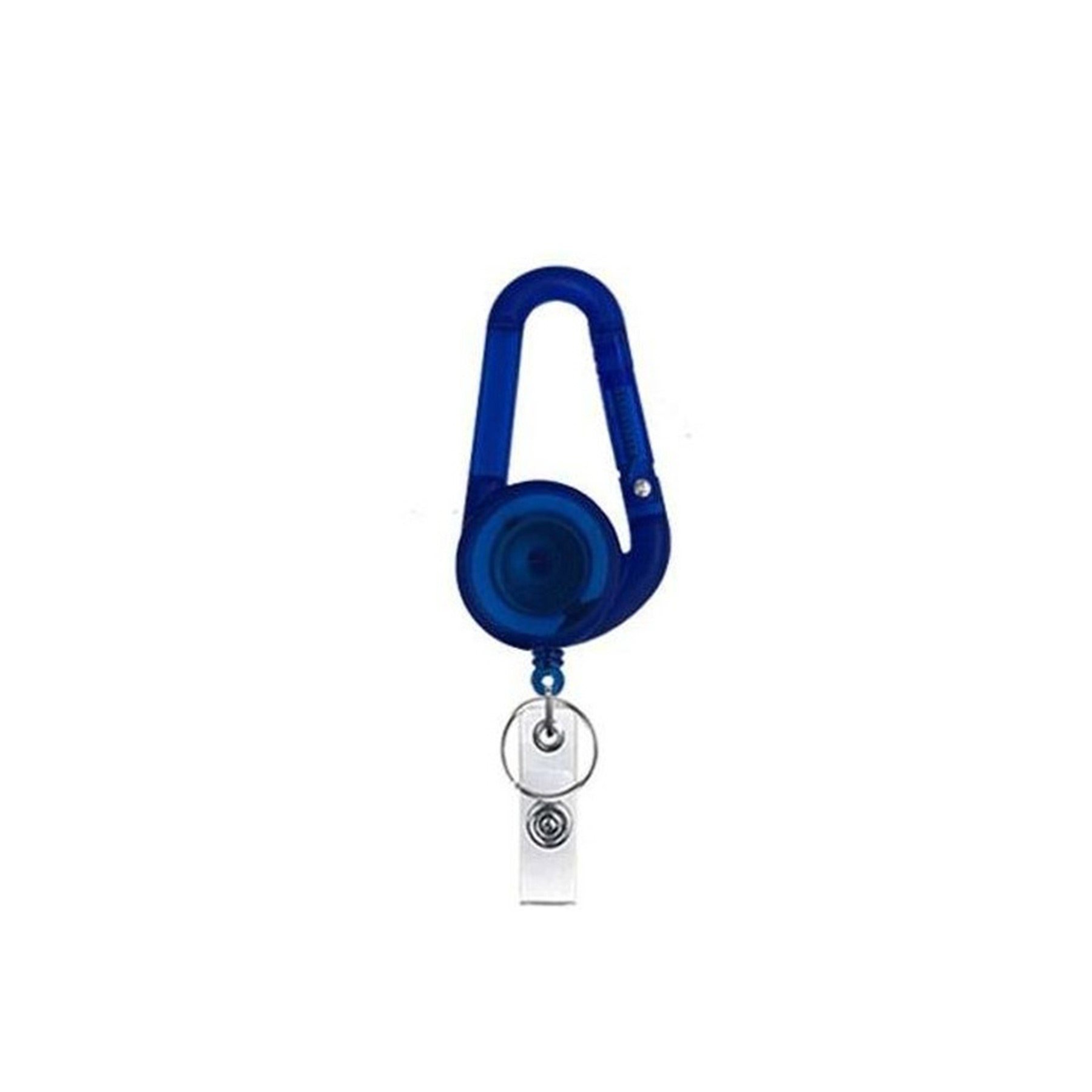 Retractable Key Ring Carabiner with ID Badge Reel