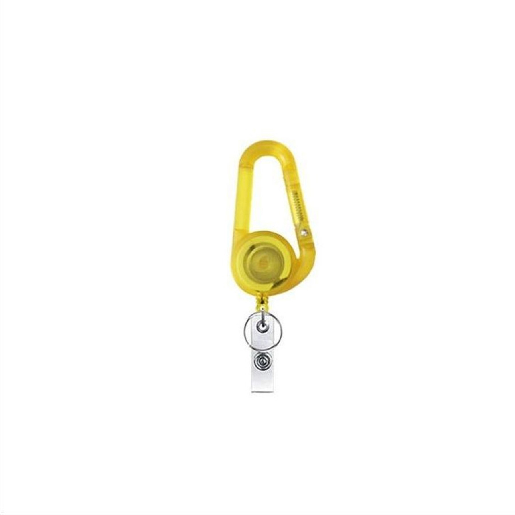 Retractable Key Ring Carabiner with ID Badge Reel