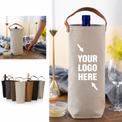 Reusable Kraft Paper Wine Bottle Carrier Bag