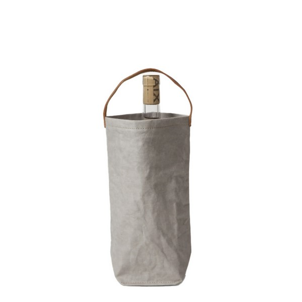 Reusable Kraft Paper Wine Bottle Carrier Bag