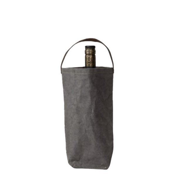 Reusable Kraft Paper Wine Bottle Carrier Bag
