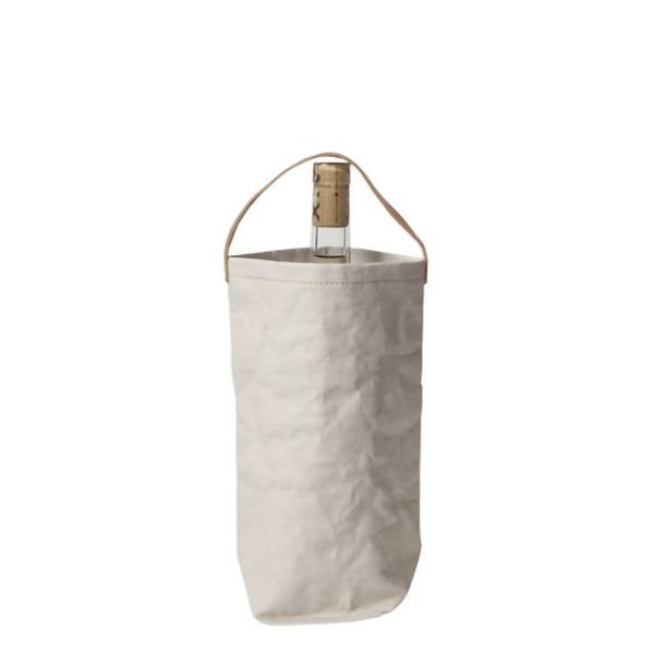 Reusable Kraft Paper Wine Bottle Carrier Bag