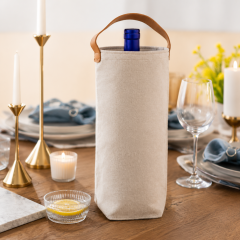 Reusable Kraft Paper Wine Bottle Carrier Bag