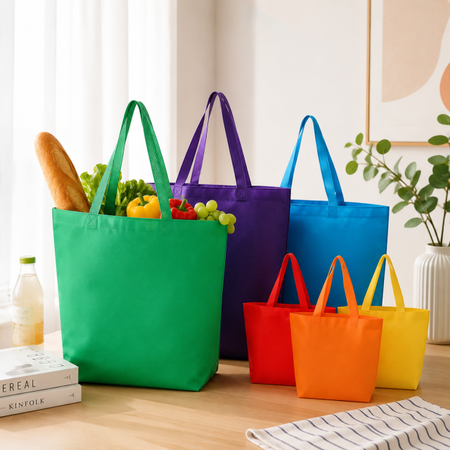 Reusable Waterproof  Woven Shopping Tote Bag