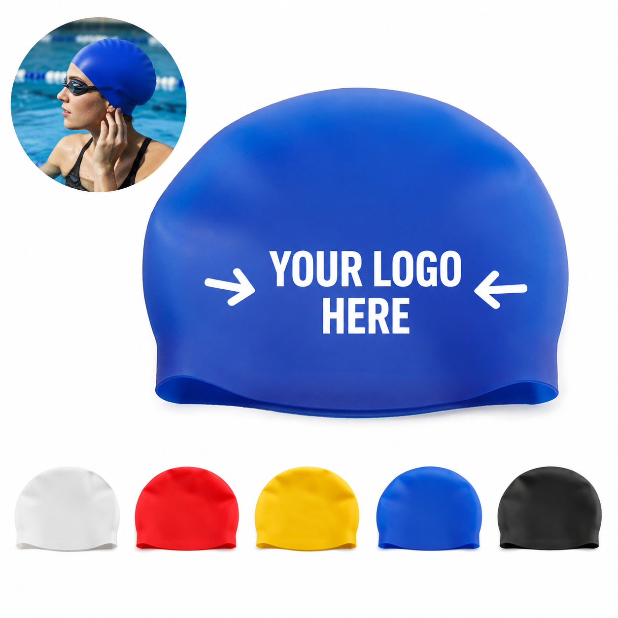 Seamless Silicone Swim Cap for Training and Pool Activities