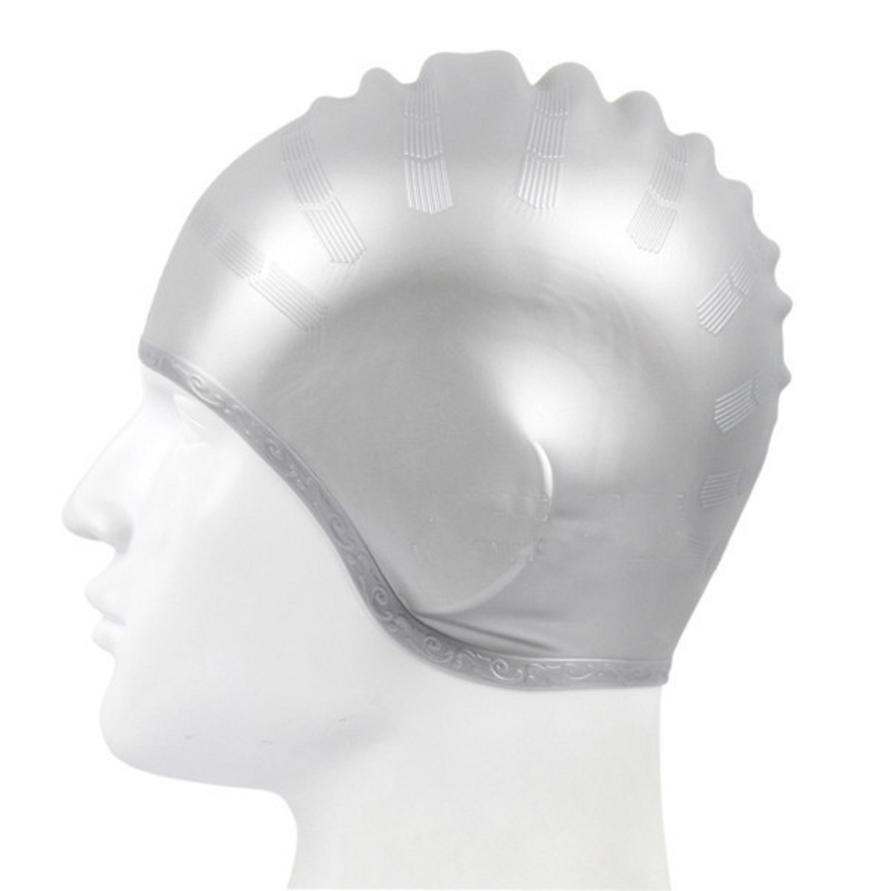 Silicone Swim Cap with Ear Protection Design