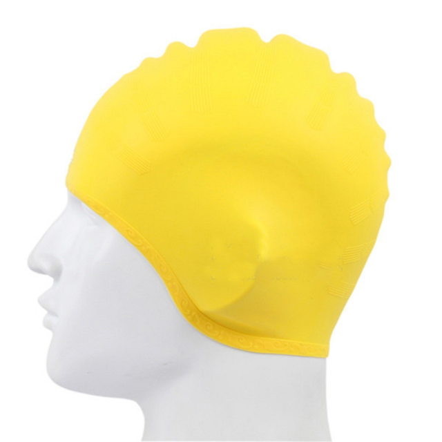 Silicone Swim Cap with Ear Protection Design