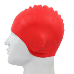 Silicone Swim Cap with Ear Protection Design