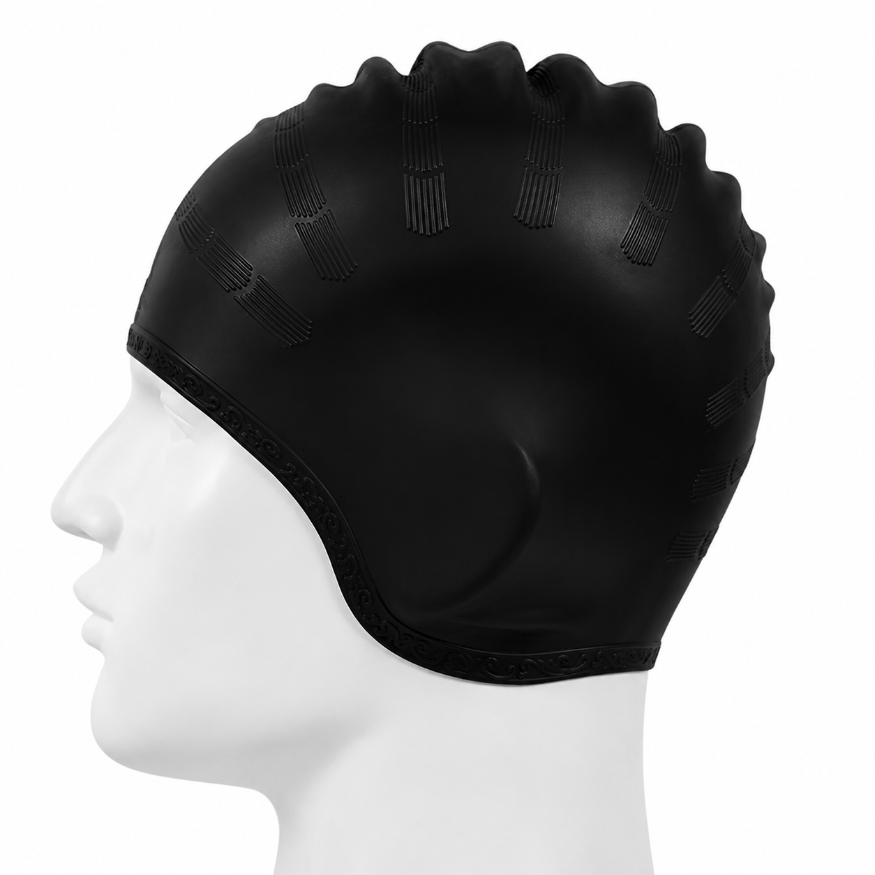 Silicone Swim Cap with Ear Protection Design
