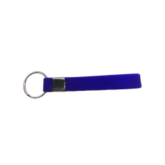 Silicone Wrist Strap Keychain With Metal Split Ring