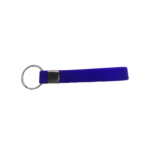 Silicone Wrist Strap Keychain With Metal Split Ring