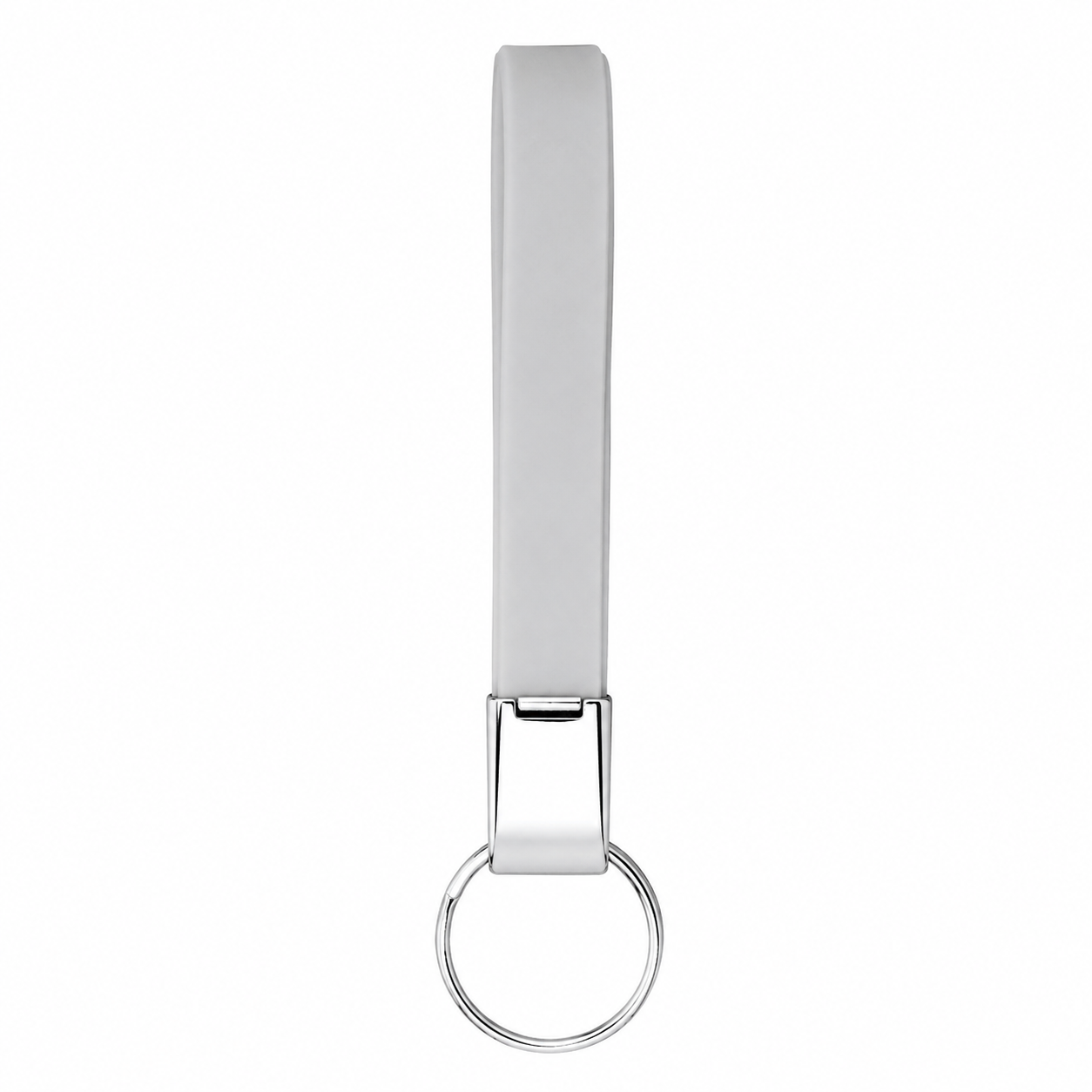 Silicone Wrist Strap Keychain With Metal Split Ring