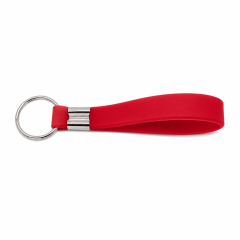 Silicone Wrist Strap Keychain With Metal Split Ring