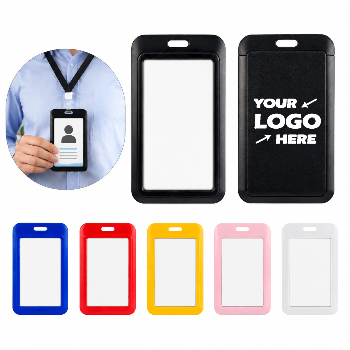 Sliding Plastic ID Badge Holder