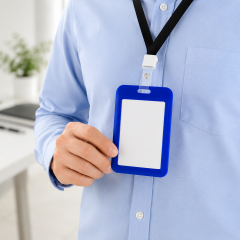 Sliding Plastic ID Badge Holder