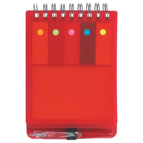 Spiral Notebook Set With Sticky Notes And Pen