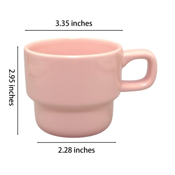 Stackable Glazed Ceramic Coffee Cup