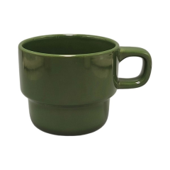 Stackable Glazed Ceramic Coffee Cup