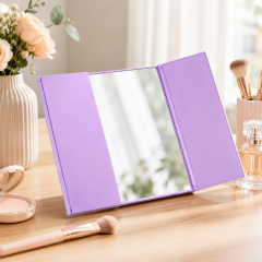 Three-Panel Portable Folding Makeup Mirror