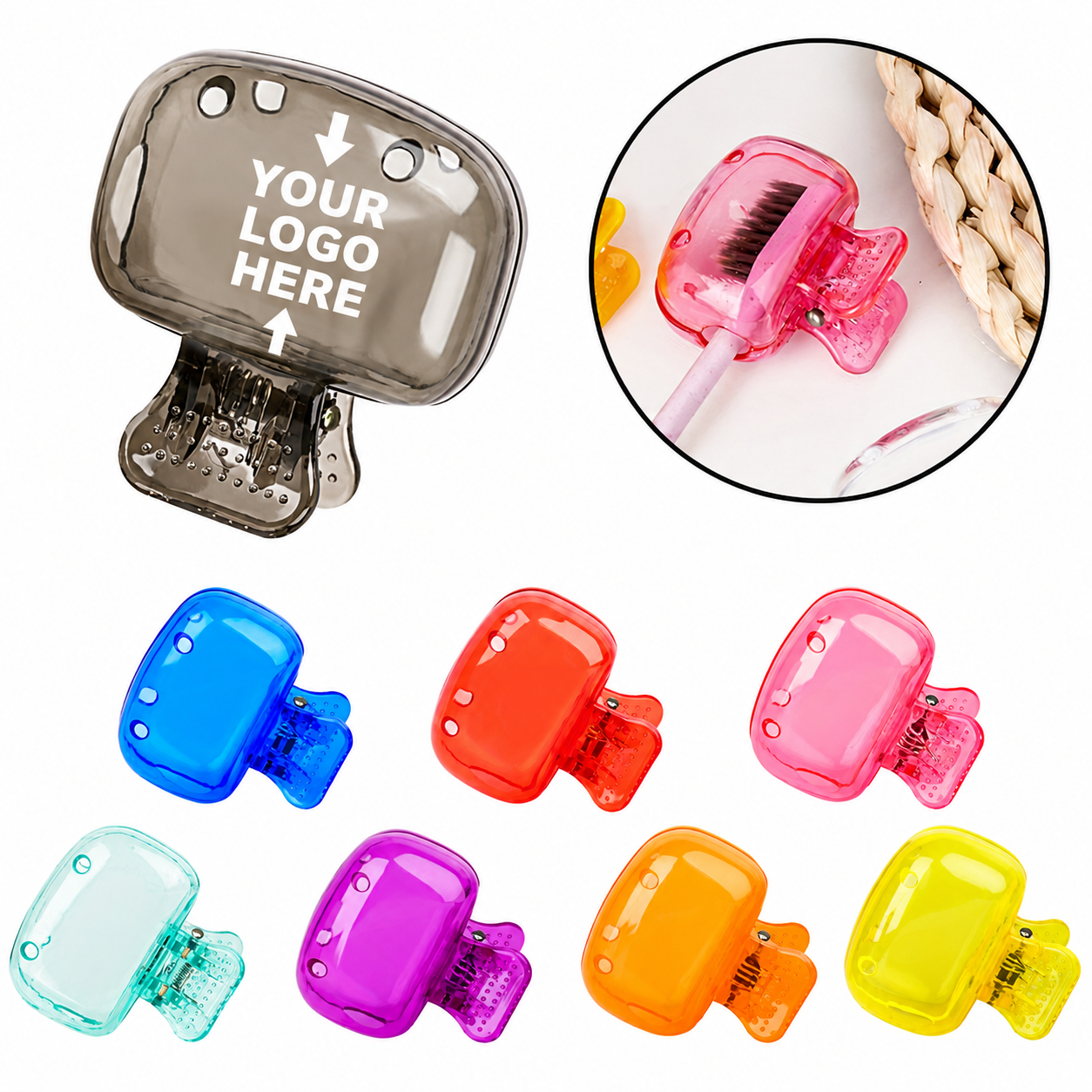 Transparent Toothbrush Head Cover Cap Set