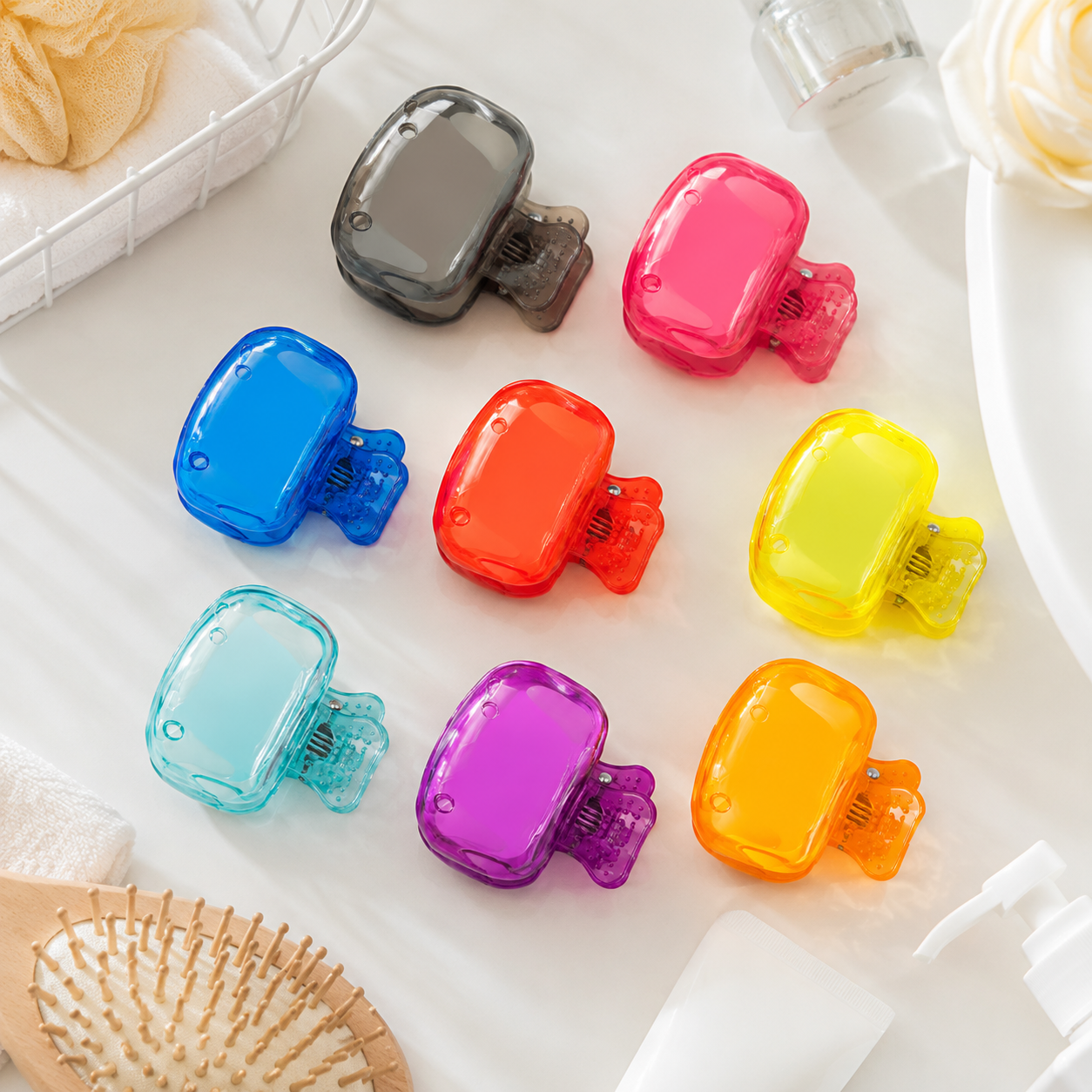 Transparent Toothbrush Head Cover Cap Set