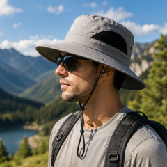 UPF Sun Protection Bucket Hat with Mesh Panel