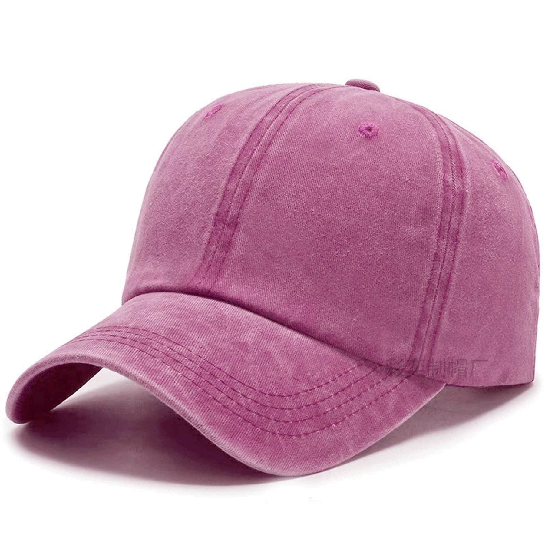 Vintage Washed Cotton Baseball Cap with Adjustable Metal Buckle