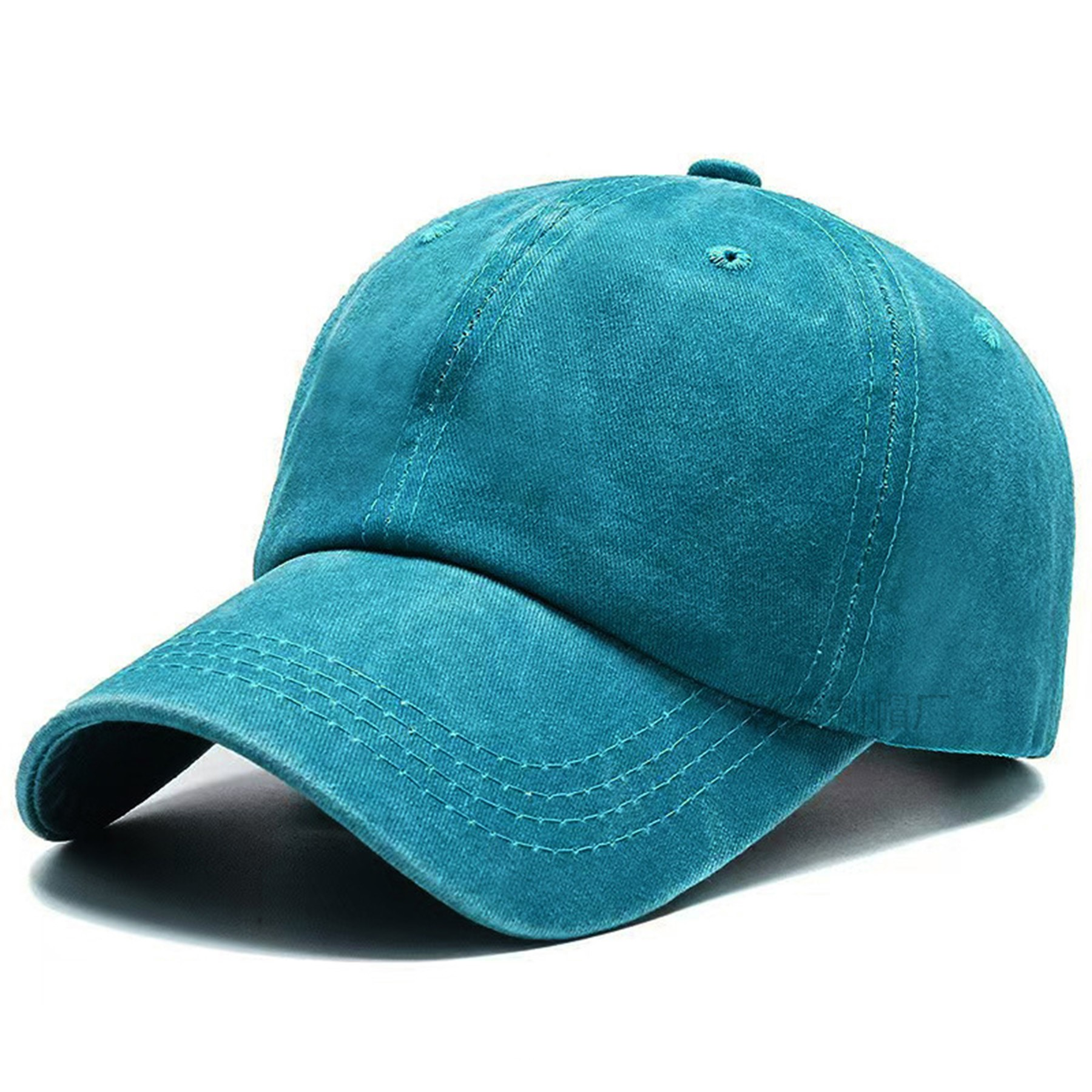 Vintage Washed Cotton Baseball Cap with Adjustable Metal Buckle