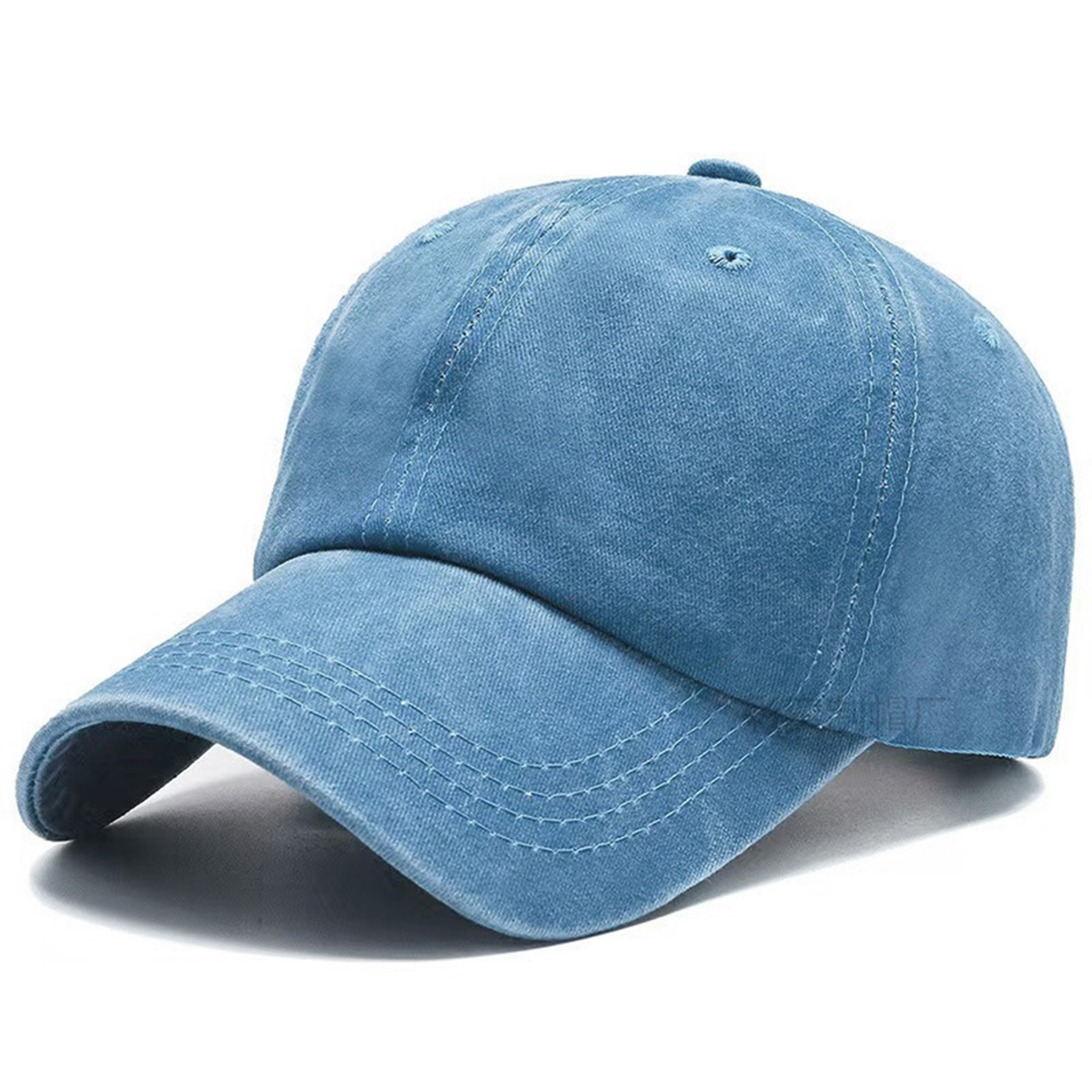 Vintage Washed Cotton Baseball Cap with Adjustable Metal Buckle