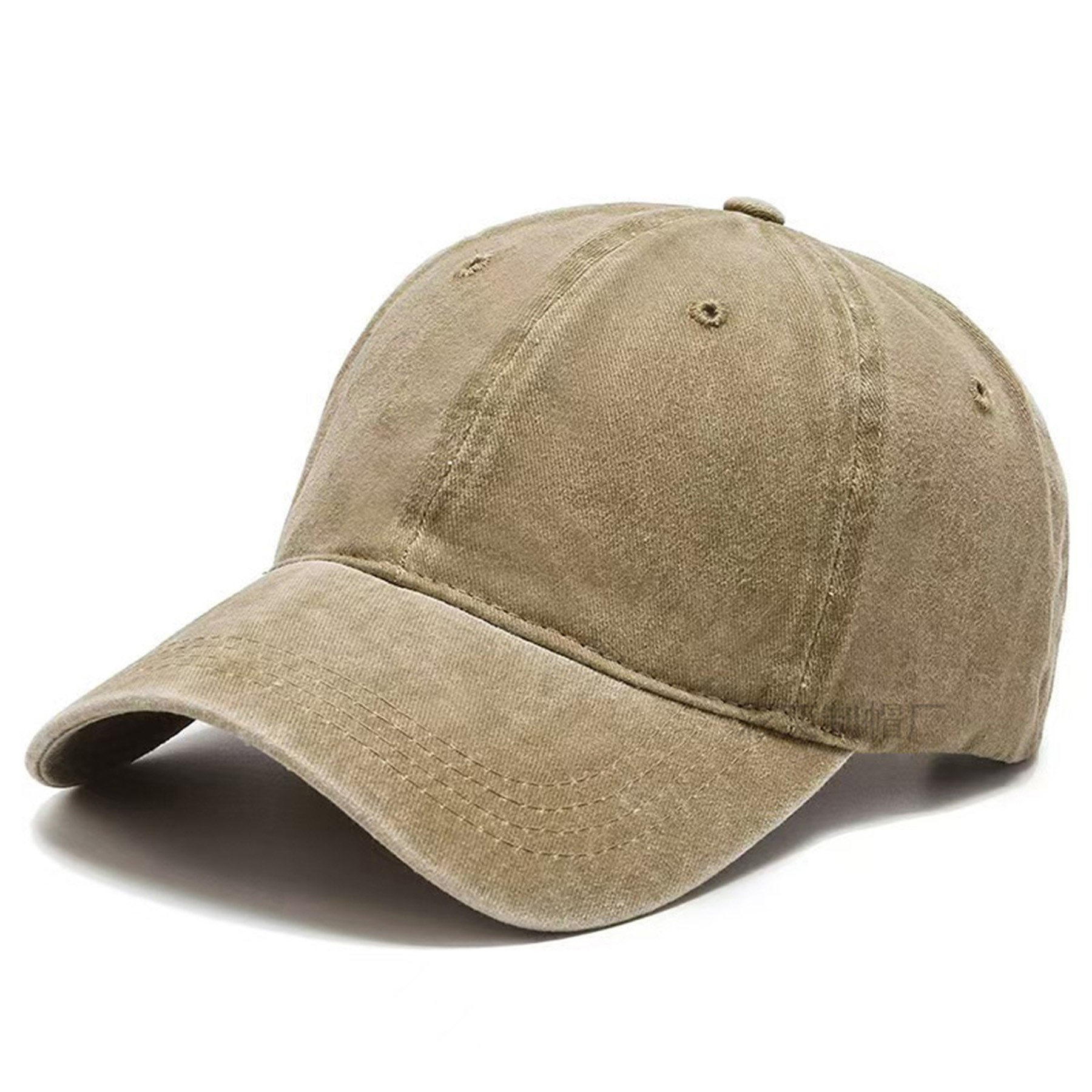 Vintage Washed Cotton Baseball Cap with Adjustable Metal Buckle