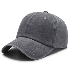 Vintage Washed Cotton Baseball Cap with Adjustable Metal Buckle
