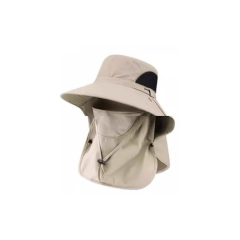 Wide Brim Fishing Hat with Removable Face and Neck Cover