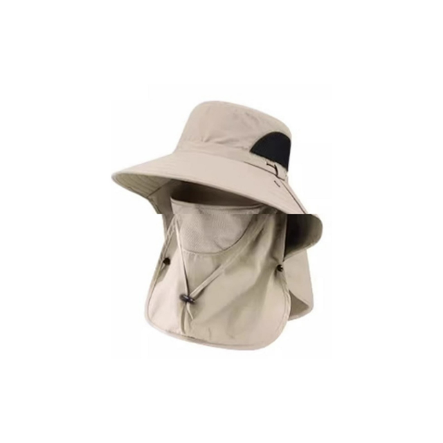 Wide Brim Fishing Hat with Removable Face and Neck Cover
