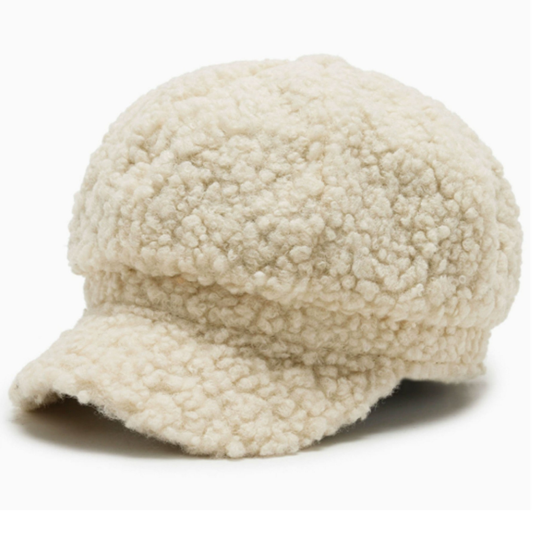 Winter Octagonal Warm Cap with Plush Fabric