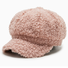 Winter Octagonal Warm Cap with Plush Fabric