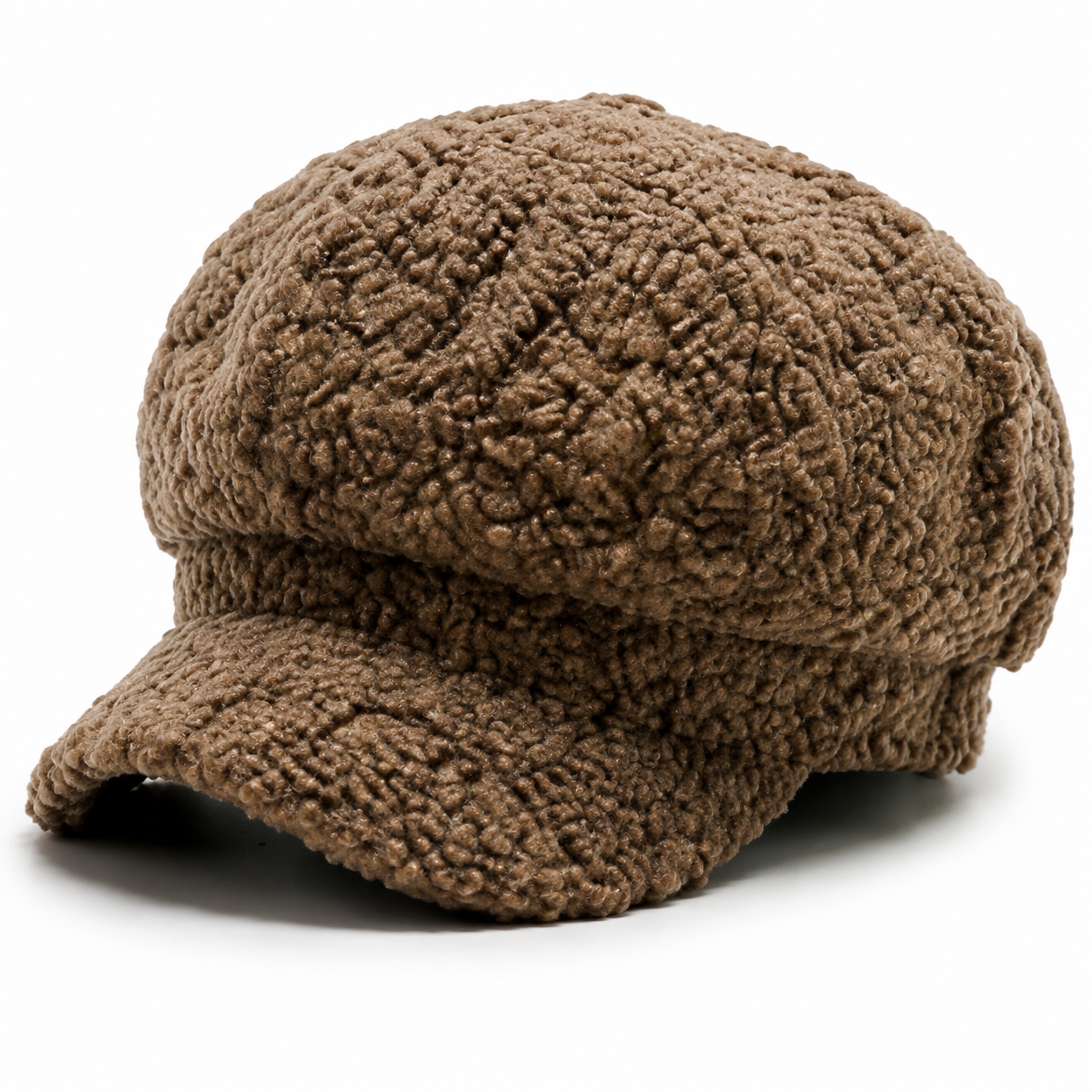 Winter Octagonal Warm Cap with Plush Fabric