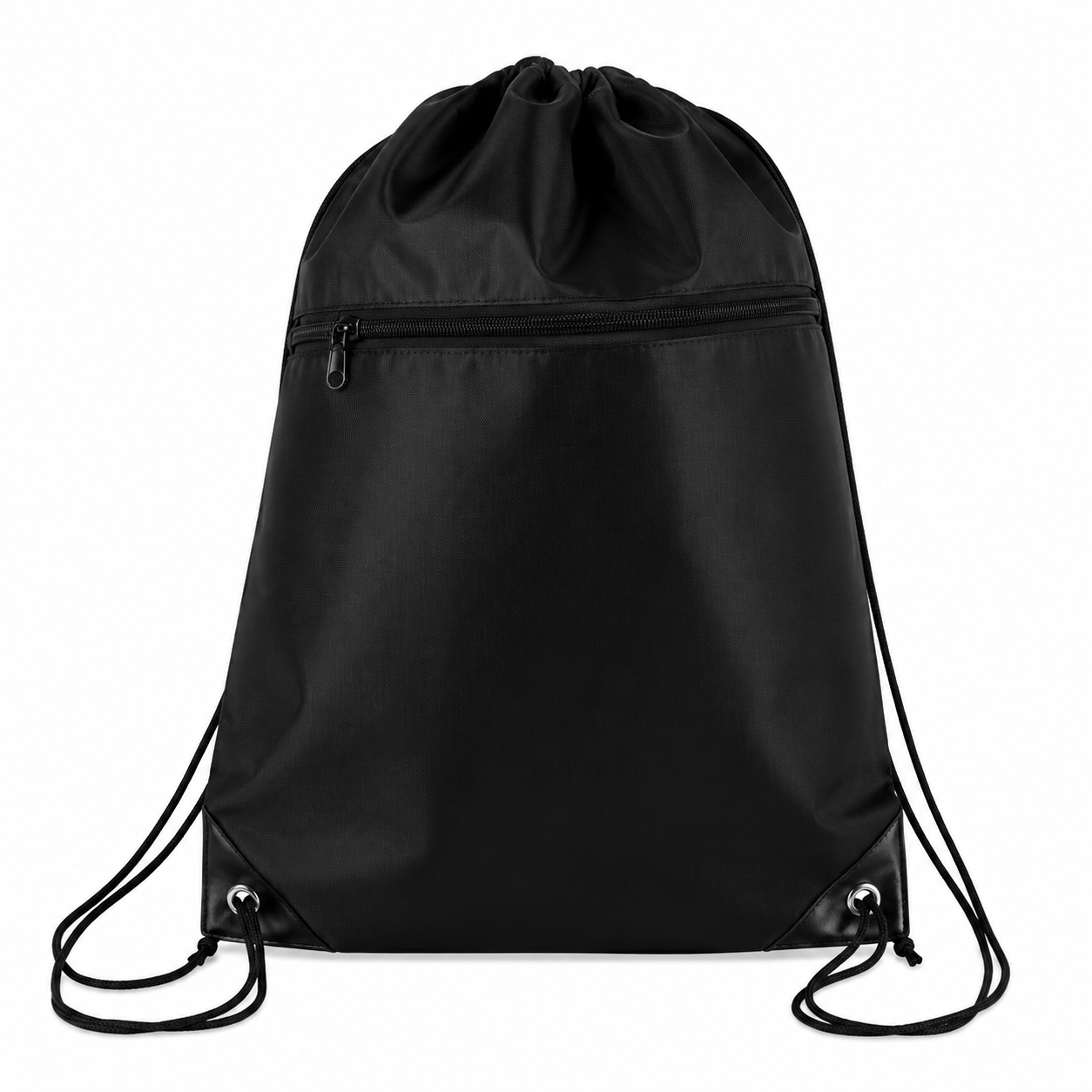 Zippered Drawstring Backpack Bag