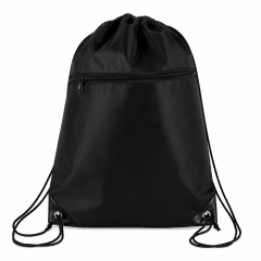 Zippered Drawstring Backpack Bag
