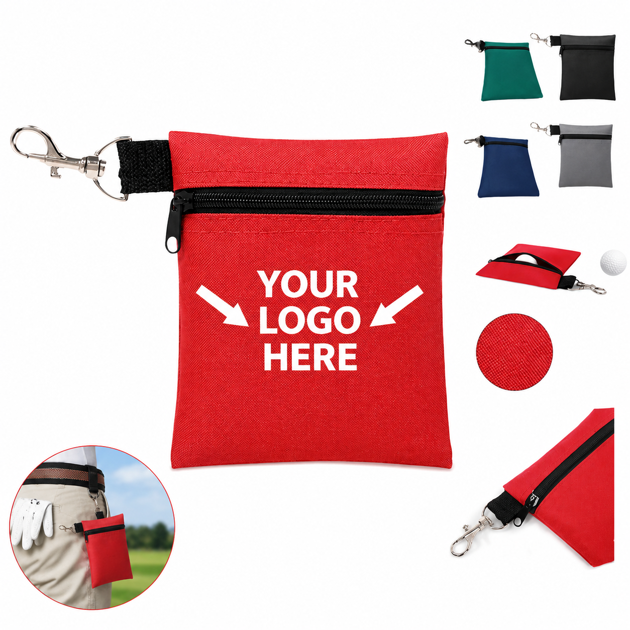Zippered Golf Accessory Bag
