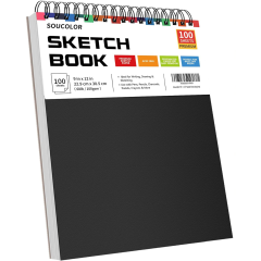 100-Sheet Spiral Bound Artist Sketchbook Pad