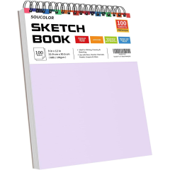 100-Sheet Spiral Bound Artist Sketchbook Pad