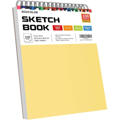 100-Sheet Spiral Bound Artist Sketchbook Pad